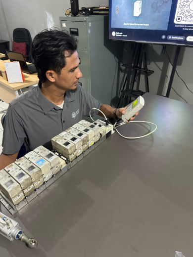 Pengujian modul kontrol dengan alat ukur